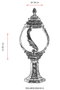 Opviq Lámpara de Pared Exterior Marrón BSU-68182-BKR-M1-K